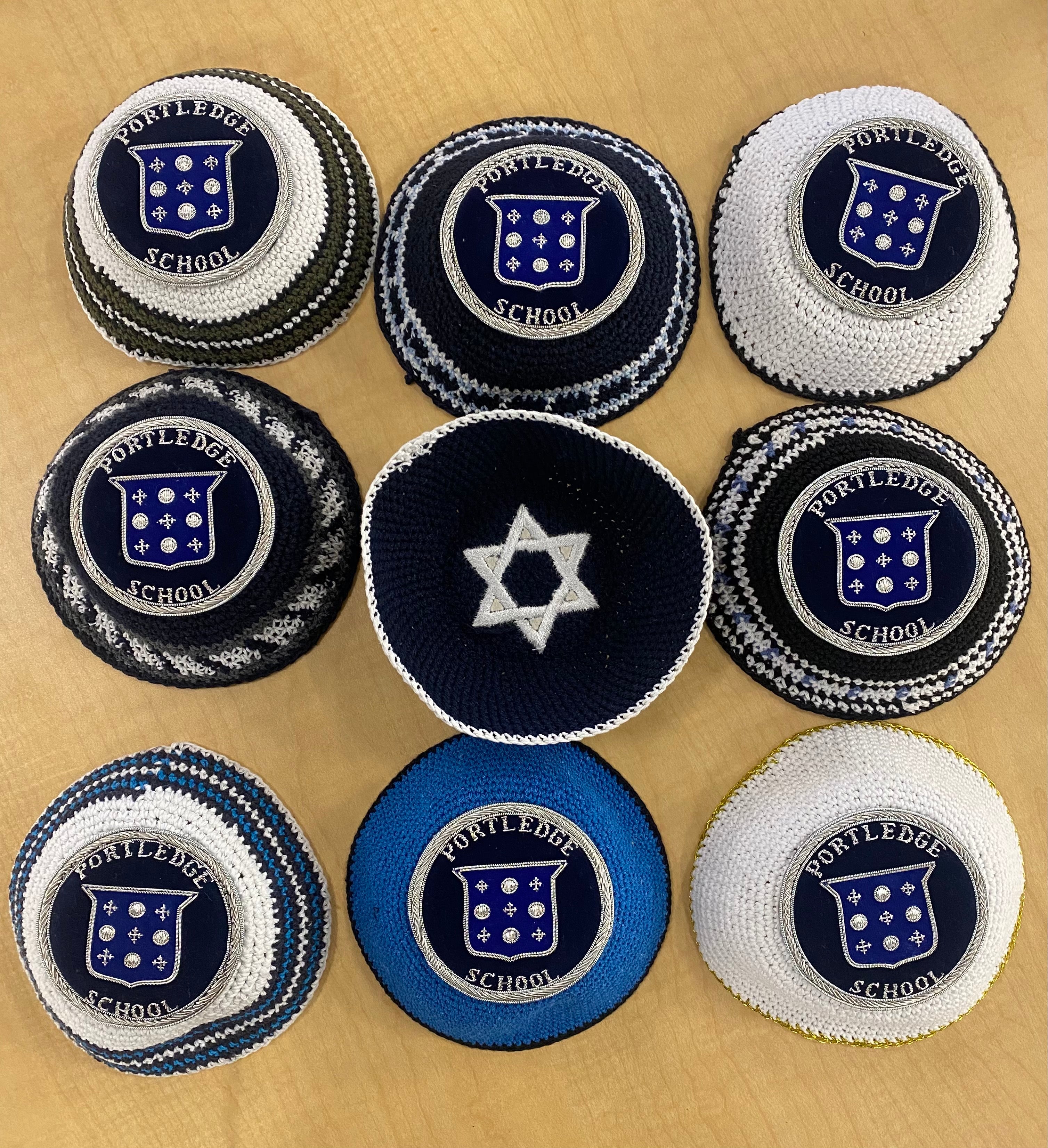 Yarmulke with Portledge Embroidered Crest